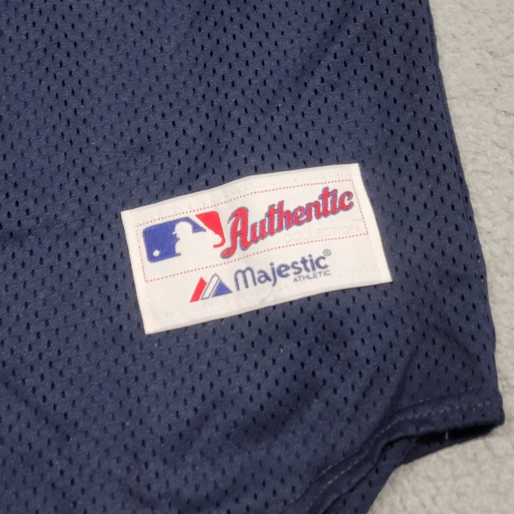 Cleveland Indians Batting Practice Jersey Mens Medium Blue Majestic MLB Baseball - Picture 2 of 7